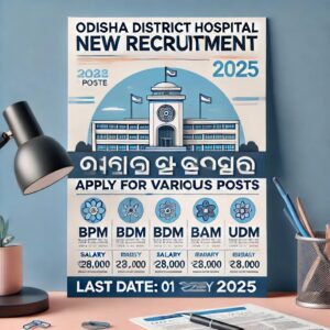  Odisha District Hospital New Recruitment 2025 